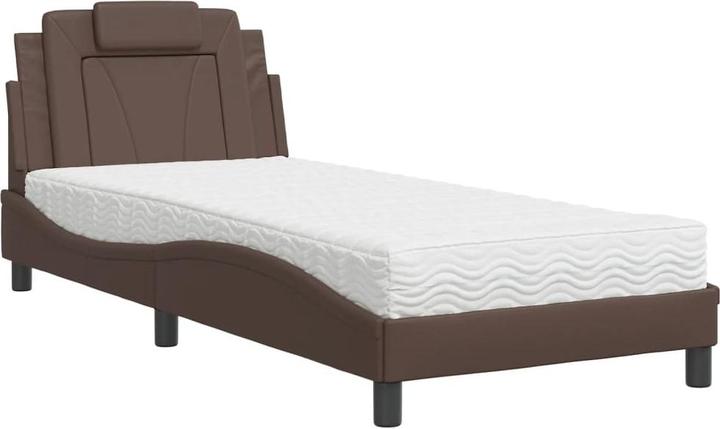 Produktbild VidaXL Bett mit Matratze 80 x 200 cm Kunstleder (80 x 200 cm)