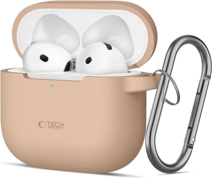 Produktbild Tech-Protect Airpods 4 Caffe Latte Silicone Hook Case (Kopfhörer Tasche)