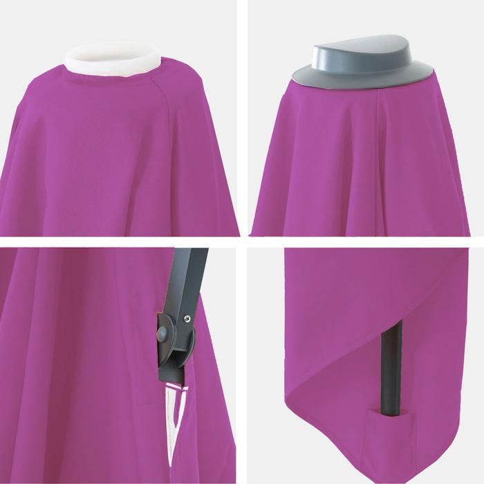 Actual product image Mendler Cover for luxury traffic light umbrella, parasol cover replacement cover, 3x3m (Ø4.24m) polyester (2.95 m)