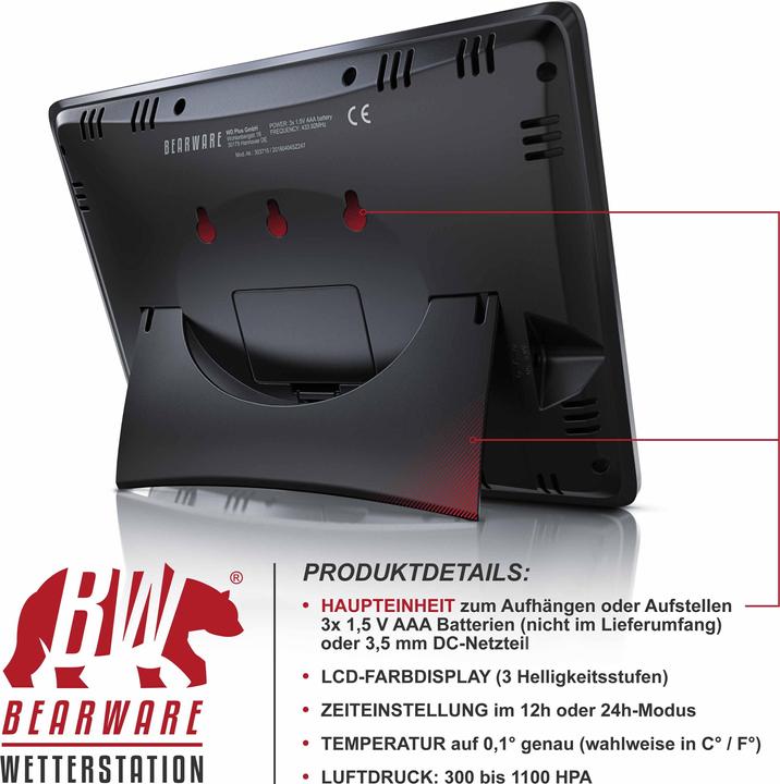 Actual product image Bearware Weather station