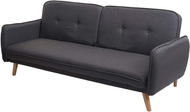Produktbild Swisshandel24 Schlafsofa, Couch Klappsofa Gästebett Bettsofa, Schlaffunktion Stoff/Textil anthrazit-grau - 69686 (Bettsofa)