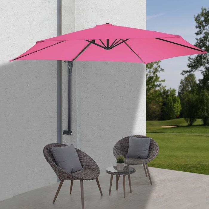 Image du produit Swisshandel24 Paravent Casoria, Parapluie balcon Parasol, 3m inclinable, polyester alu/acier 9kg pin (3 m)