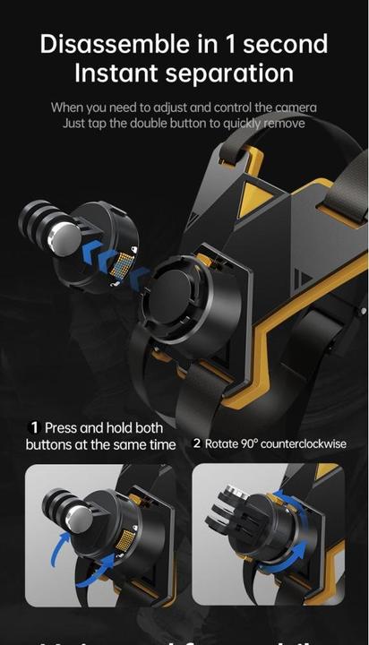 Actual product image Ueli Express Magnetic helmet holder with quick-release fastener (Hero 9 Black, Hero 10 Black, Hero 11 Black, Hero 12 Black, Hero 13 Black)