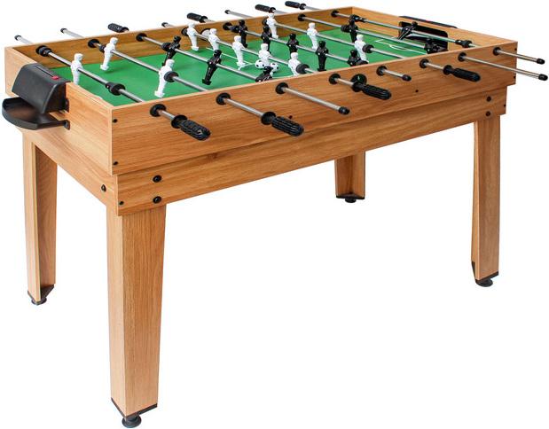 Produktbild Swisshandel24 Tischkicker, Tischfussball Billard Hockey 7in1 Multiplayer Spieletisch, MDF 82x107x60cm Eiche-Opti
