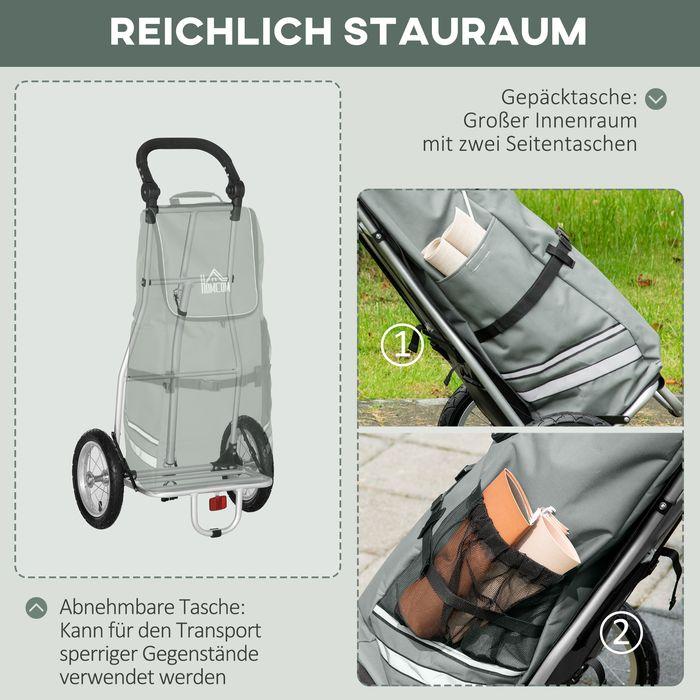 Produktbild Swisshandel24 2 in 1 Lastenanhänger Einkaufstrolley für Einkaufswagen Fahrradanhänger Transportanhänger mit Verbin