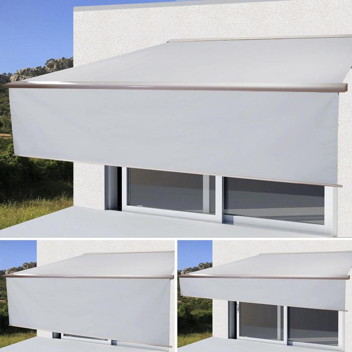 Produktbild Swisshandel24 Elektrische Kassetten-Markise, Vollkassette, 4x3m ausfahrbarer Volant Acryl Creme-weiss - 19577 (4 m)