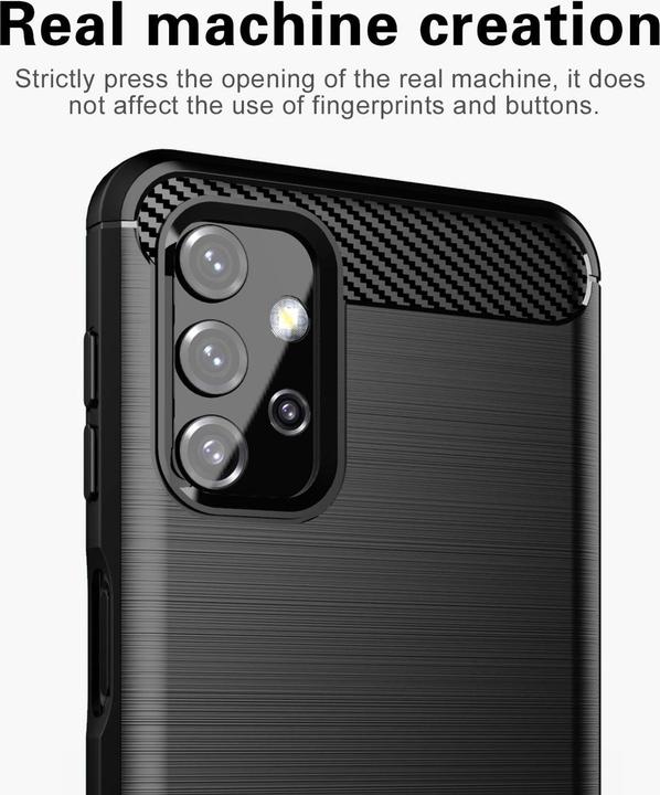 Produktbild Cadorabo TPU Ultra Slim carbon edelstahl Kombi Cover (Samsung Galaxy A32 5G)