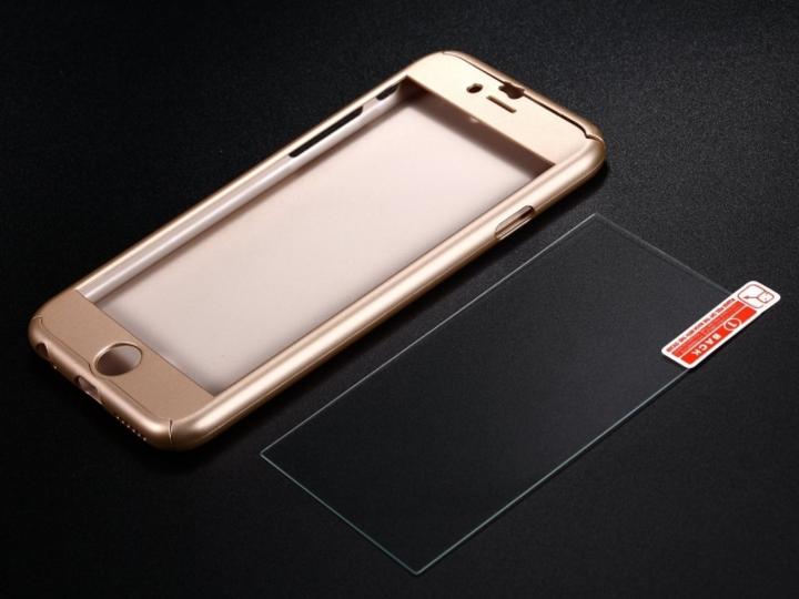 Image du produit Floveme Étui en verre blindé 360 degrés pour iPhone 6/6S Protection intégrale (1 pièce(s), Apple iPhone 6s)