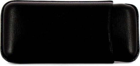 Martin Wess Étui à cigares en cuir Dante 3 pièces Petit Corona noir (1 x)