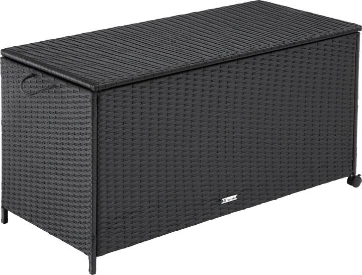 tectake Box contenitore con telaio in alluminio e rotelle 297 L, 117 x 54 x 64 cm