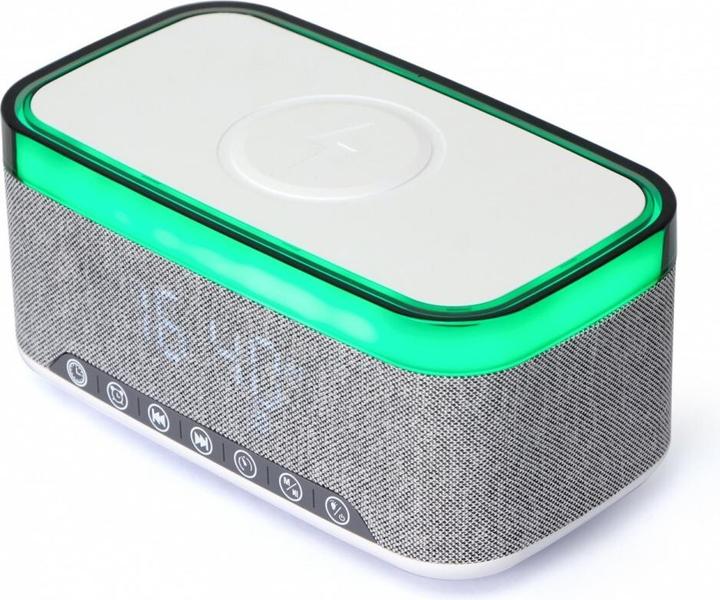Produktbild Gembird MOBILE CHARGER WRL&ALARM CLOCK/DAC-SPKBT-QC15-GR (FM, Bluetooth)