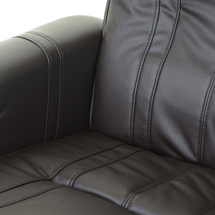 Produktbild Swisshandel24 Relaxsessel, Fernsehsessel Sessel mit Hocker, Kunstleder - braun