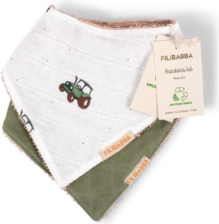 Productafbeelding Filibabba Bandana slabbetje 2-pack - Trekker