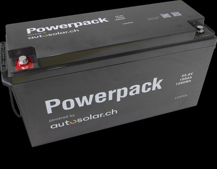 Image du produit Autosolar Pile au lithium 100 Ah 24V- Pile solaire LiFePo4 (25.60 V, 100 Ah)