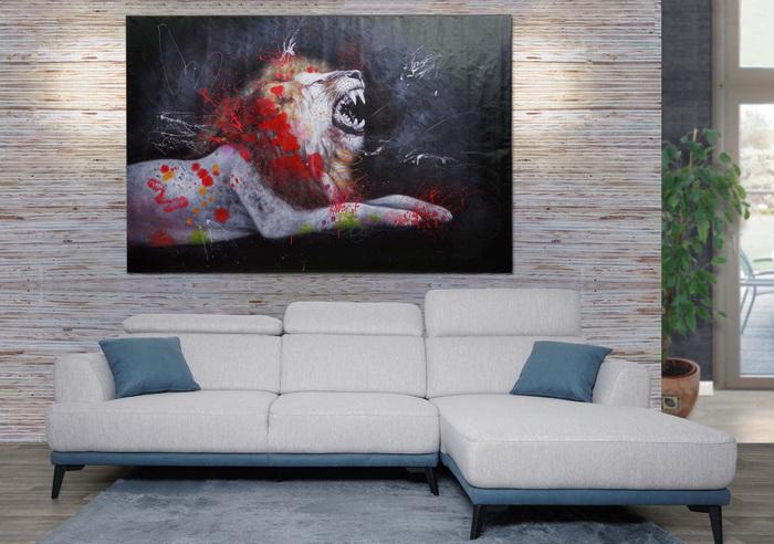 Produktbild Swisshandel24 Ölgemälde Leinwandbild Wandgemälde Gemälde, handgemaltes XL Wandbild - 120x180cm (120 x 180 cm)