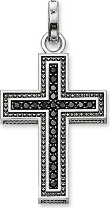 Immagine prodotto Thomas Sabo Ciondolo Croce Nera Pavé (Argento)