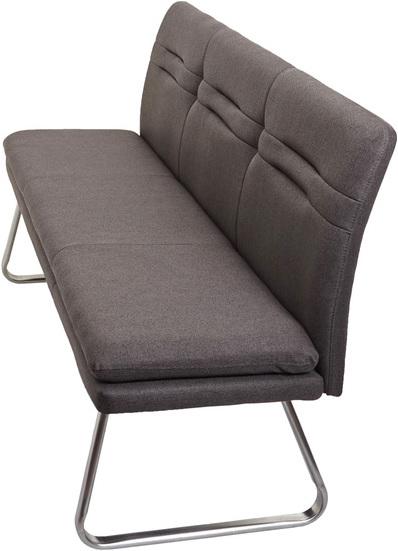 Produktbild Swisshandel24 Esszimmer-Set, Sitzgruppe Esszimmergruppe Esszimmergarnitur, Stoff/Textil Edelstahl gebürstet - grau