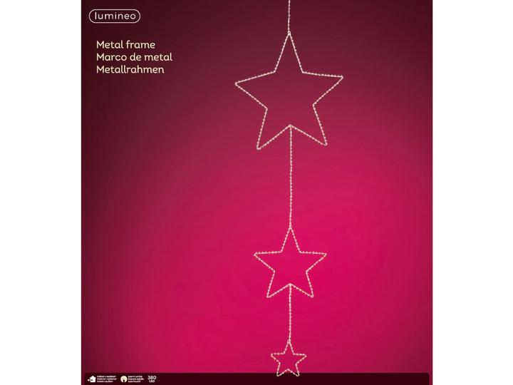 Actual product image Lumineo Micro LED star white 60.5 cm