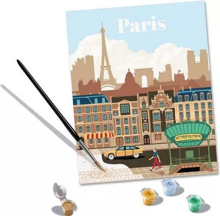 Actual product image Ravensburger CreArt - Painting by numbers 23687 - Colourful Paris - from 12 years