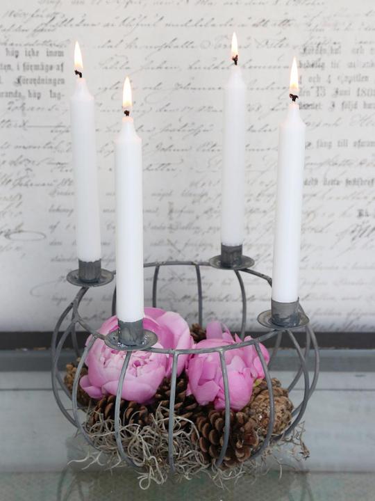 Image du produit Chic Antique Porte-bougies Coupelle à bougie Panier à bougie en métal Maison de campagne