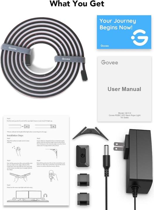 Image du produit Govee LED Stripe Néon Gaming Table (RGBIC, 300 cm, Intérieur)