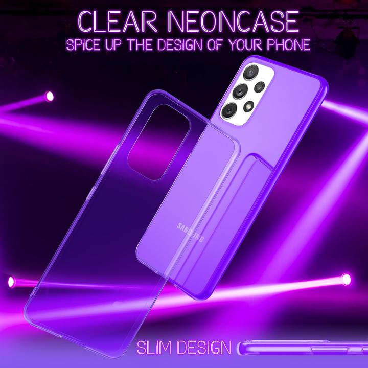 Immagine prodotto Nalia Copertura in silicone trasparente al neon (Samsung Galaxy A53)