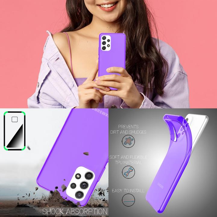 Immagine prodotto Nalia Copertura in silicone trasparente al neon (Samsung Galaxy A53)