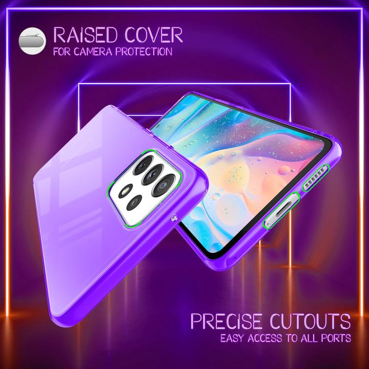 Immagine prodotto Nalia Copertura in silicone trasparente al neon (Samsung Galaxy A53)