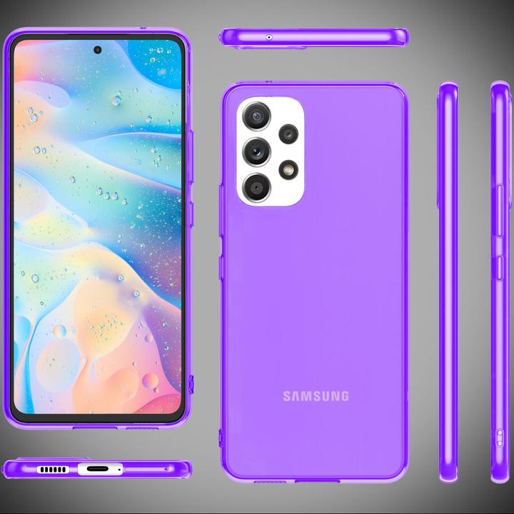 Immagine prodotto Nalia Copertura in silicone trasparente al neon (Samsung Galaxy A53)