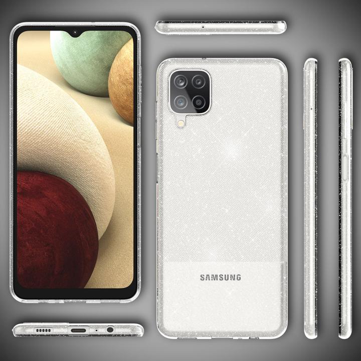 Produktbild Nalia Klare Glitzer Silikon Hülle (Samsung Galaxy A12)