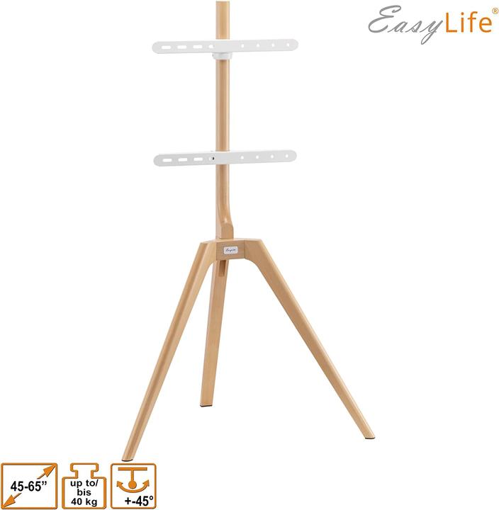 Produktbild Easy Life TV Stativ Holz, Weiss/Buche Hell
