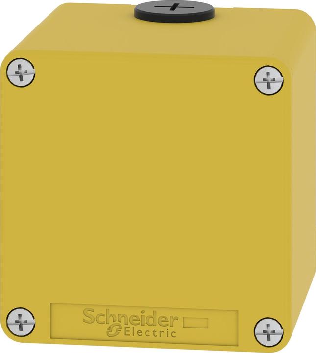 Actual product image Schneider Electric XAPK14 Empty enclosure XAP metal yellow for emergency stop/Ha - CSA (Housing)