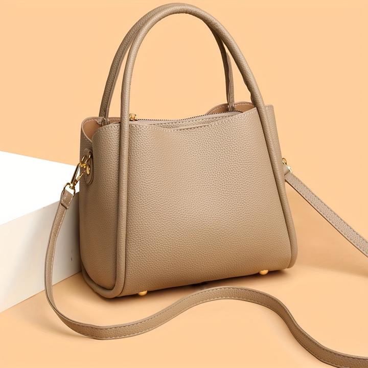Only-Bags.Store Chic Solid Color Bucket Bag - Vielseitige Crossbody & Schulter Handtasche mit verstellbarem Riemen