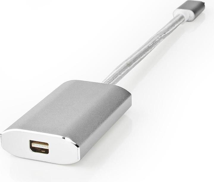 Actual product image Nedis USB adapter USB 3.2 Gen 1 USB-CT male Mini DisplayPort female Power delivery 0.20 m round Ve (USB-C, Mini DP, 20 cm)