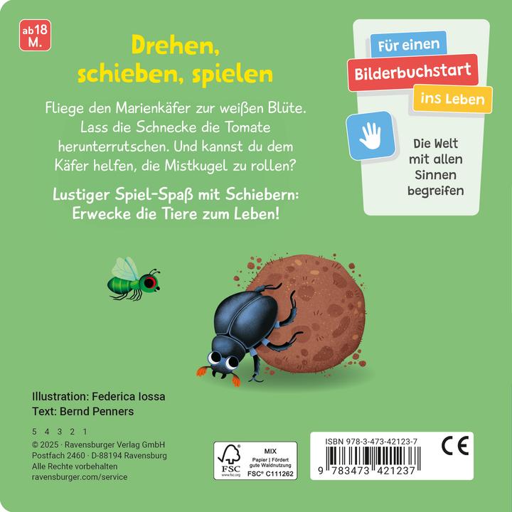 Produktbild Ravensburger Mein Schiebe-Mitmachbuch - Kleine Tiere (Deutsch)