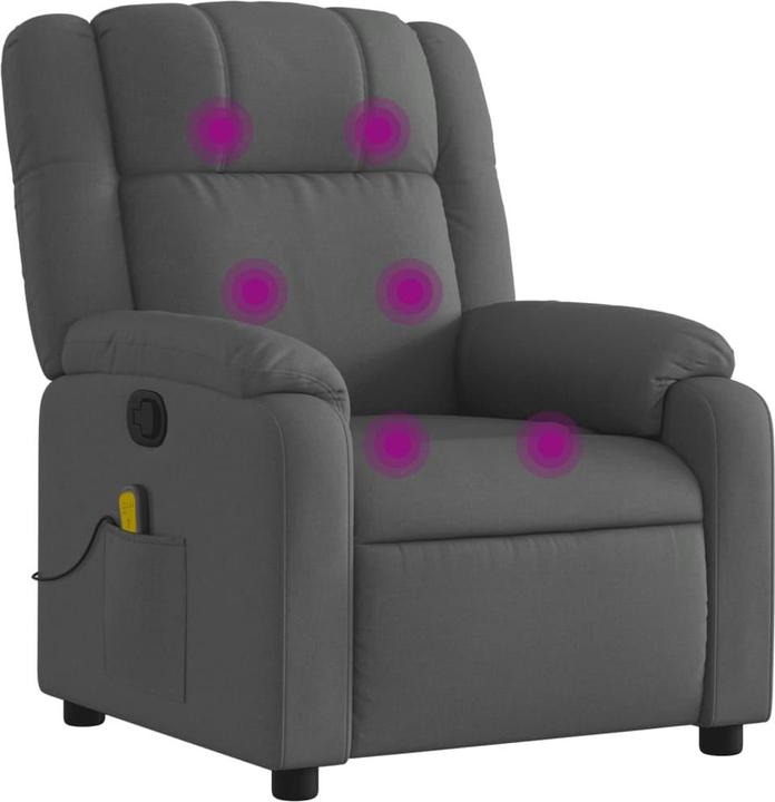Immagine prodotto VidaXL Sedia da massaggio in tessuto grigio scuro,Colore: Grigio scuro, Materiale
