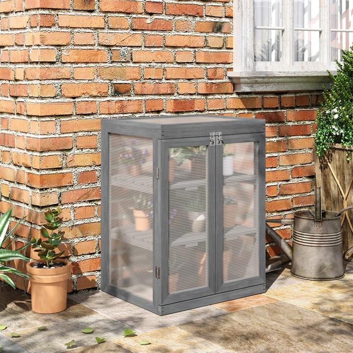 Produktbild Outsunny Gewächshaus mit Ablagen