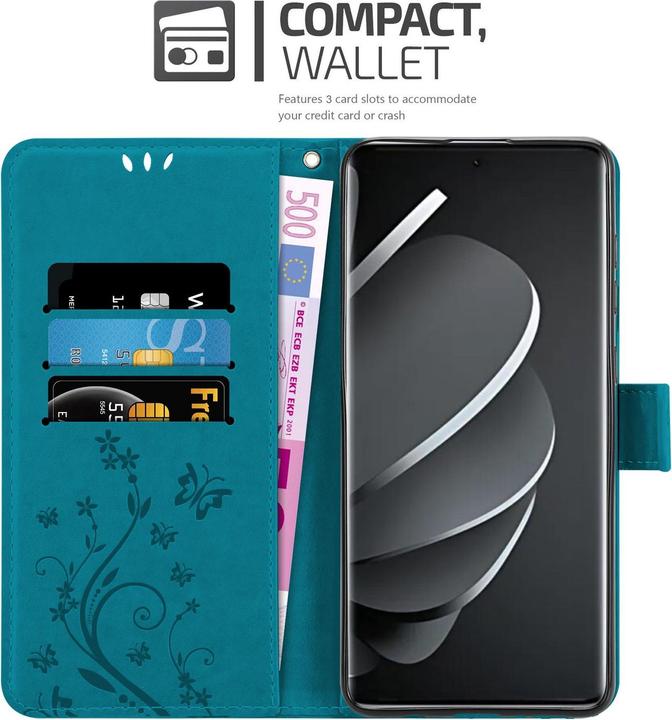 Actual product image Cadorabo Case for Xiaomi RedMi Note 14 Pro 5G Flower Book (Xiaomi Redmi Note 14 Pro 5G)