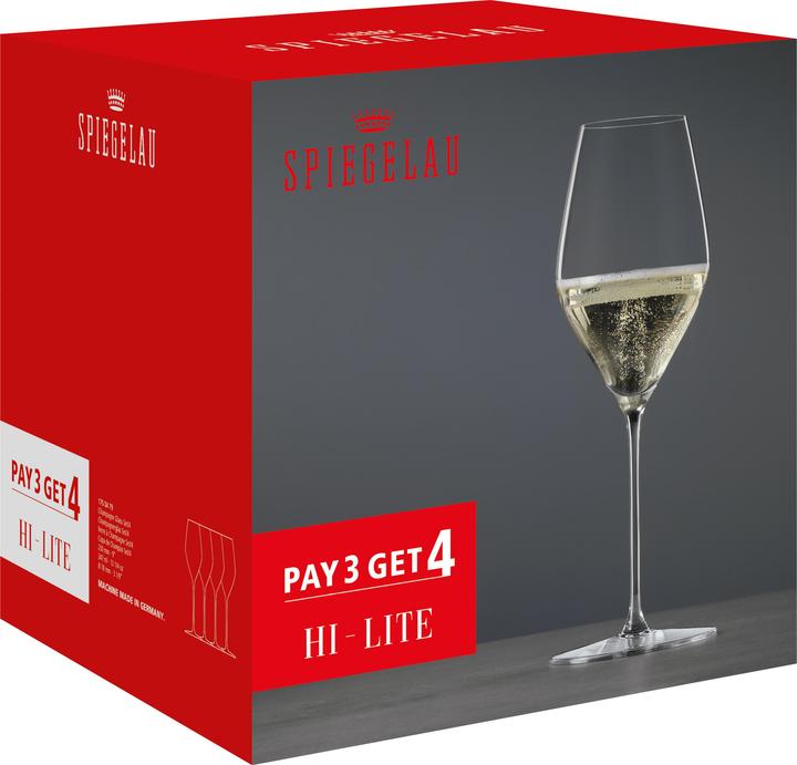 Actual product image Spiegelau Flute Hi-Lite 34,7cl, 4er-Pack (35 cl, 4 Glasses)
