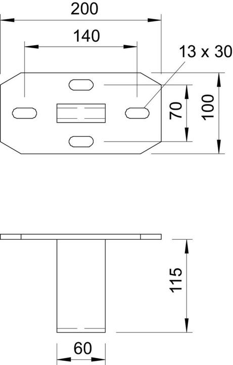 Immagine prodotto OBO Bettermann Piastra di testa KU 7 FT per stelo US 7 St FT 6349102