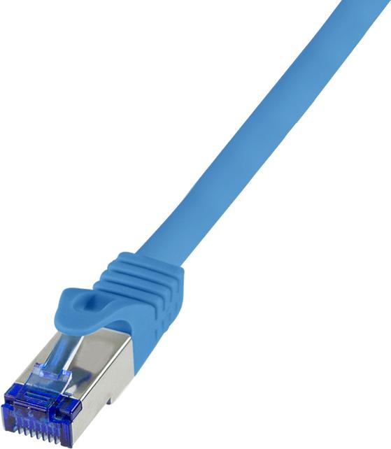 Produktbild LogiLink Patchkabel Ultraflex, Kat.6A, S/FTP, 1,0 m, blau (S/FTP, CAT6a, 1 m)