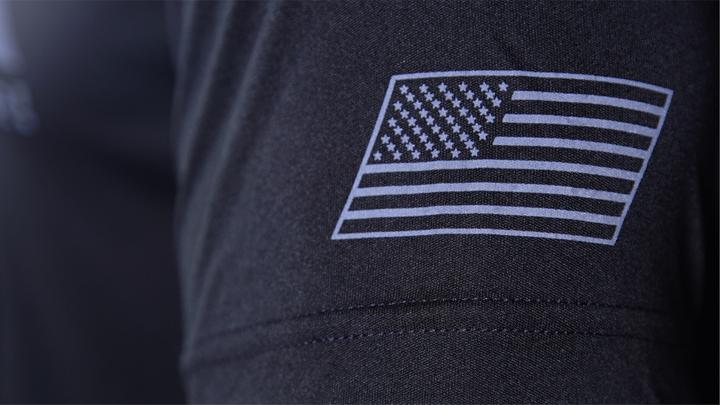 Actual product image Schiek Herren USA Flagge Poly HD T-Shirt (XXL)