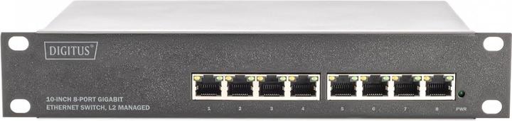 Actual product image Digitus 10 Inch 8 Port Gigabit Ethernet Switch, L2+ Managed (8 Ports)
