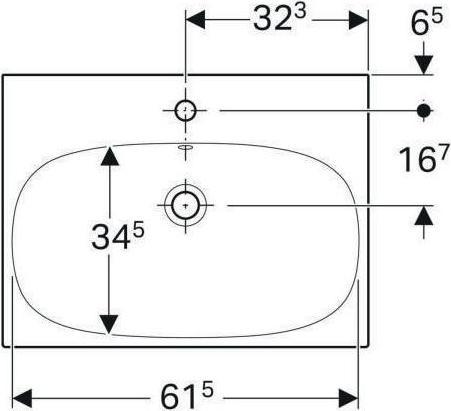 Produktbild Geberit Waschtisch Acanto 65 cm wei 500621012 (480 mm, 650 mm)