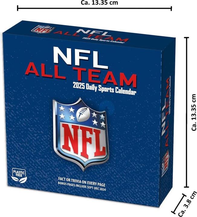 Image du produit NFL - All Team - Calendrier de bureau 2025 (Italien, Espagnol, Anglais, Français, Allemand)