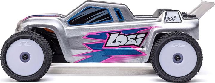 Produktbild Losi Micro-T 2S 1/28 2WD RTR Stadium Truck (Akku & Ladegerät enthalten), Silber (RTR Ready-to-Run)