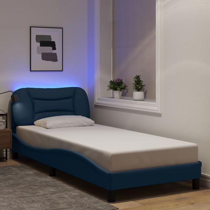 Actual product image VidaXL Bed frame with LED fabric (90 x 190 cm)