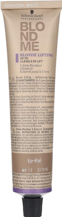 Actual product image Schwarzkopf Blondme - Blonde Lifting Ice-Irisé (L-Ice-Irise)