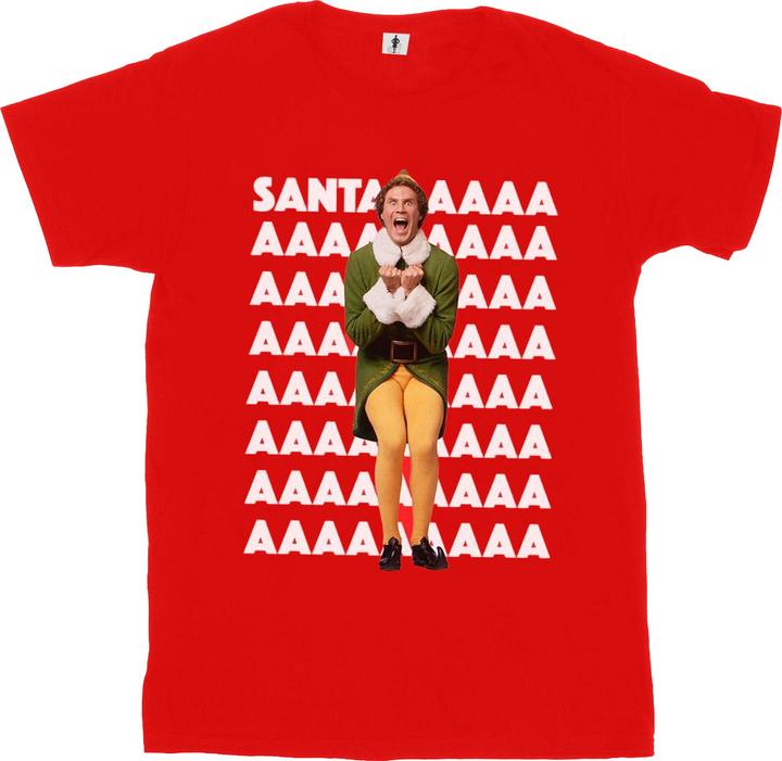 Elf Buddy Santa Scream TShirt (XL)