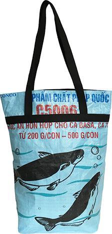 Immagine prodotto Bekos Upcycling - Borsa della spesa grande realizzata con sacchetti di cibo per pesci riciclati di colore
